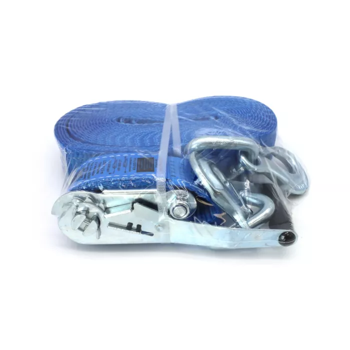 Arebos spanband | 6 m | 800 kg | tweedelig met haakjes | EN 12195-2, GS-getest | verpakking van 4 of 10 stuks blauw Arebos spanband | 6 m | 800 kg | tweedelig met haakjes | EN 12195-2, GS-getest | verpakking van 4 of 10 stuks blauw