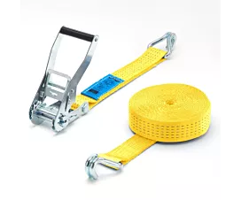 Alle spanbanden 50mm Spanband - 5T - 9m - 50mm - 2-delig met spitshaken - Geel Alle spanbanden 50mm Spanband - 5T - 9m - 50mm - 2-delig met spitshaken - Geel