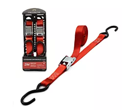 Alle spanbanden 25mm Spanband - 500kg - 3m - 25mm - klemgesp en S-haken - Rood - 2st. Alle spanbanden 25mm Spanband - 500kg - 3m - 25mm - klemgesp en S-haken - Rood - 2st.