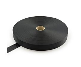 Alle - Black Webbing Gordelband polyester 40mm - 1850kg - op rol - Zwart