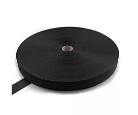 Alle - Black Webbing Polyester band - 50mm - 7500kg - Rol - 100m - Zwart