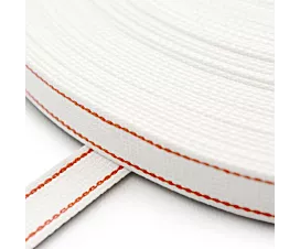 Rolluiklint 22mm Rolluiklint - 22mm - Wit met 2 rode strepen