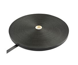 Black - 25mm Polyester band 25 mm - 2250 kg - 100 m op rol - zwart