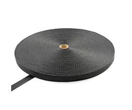 Alle - Black Webbing Polyester band - 35mm - 3750kg - Rol - 100m - Zwart
