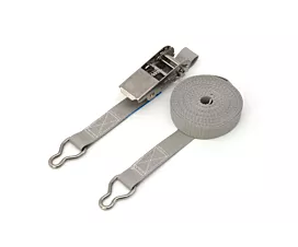 Alle spanbanden op maat Spanband - 200kg - 25mm - 2-delig - RVS-ratel/ring - Pool strap - Grijs Alle spanbanden op maat Spanband - 200kg - 25mm - 2-delig - RVS-ratel/ring - Pool strap - Grijs