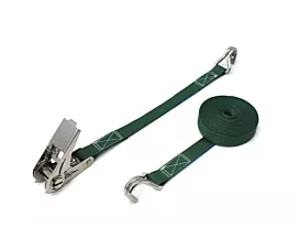 Tot 1,5T - Standaard Spanband - 400kg - 25mm - 2-delig - Ratel en spitshaken - RVS - Gepersonaliseerd Tot 1,5T - Standaard Spanband - 400kg - 25mm - 2-delig - Ratel en spitshaken - RVS - Gepersonaliseerd