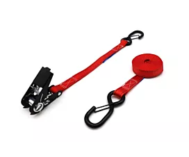 Alle spanbanden 25mm Spanband - 700kg - 4,8m - 25mm - 2-delig - S-haken met sluiting - Rood - Kleurvast - 4st. Alle spanbanden 25mm Spanband - 700kg - 4,8m - 25mm - 2-delig - S-haken met sluiting - Rood - Kleurvast - 4st.