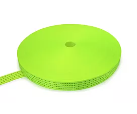 Alle band op rol - Polyester Polyester band - 50mm - 6000kg - Rol - 100m - 4 strepen - Fluogeel Alle band op rol - Polyester Polyester band - 50mm - 6000kg - Rol - 100m - 4 strepen - Fluogeel