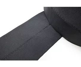 Alle - Black Webbing Afboordlint - Polyester band - 100mm - Rol - 100m - Zwart