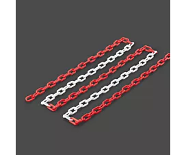 Alle varia Signalisatieketting - 6mm - Rood/Wit - 25m