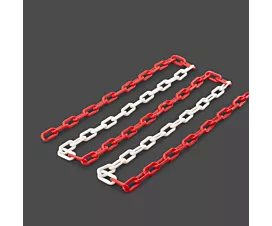 Alle varia Signalisatieketting - 8mm - Rood/Wit - 25m
