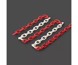 Alle varia Signalisatieketting - 10mm - Rood/Wit - 25m