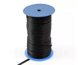 Alle - Black Webbing Polypropyleen band - 10mm - 200kg - Trommel - Zwart